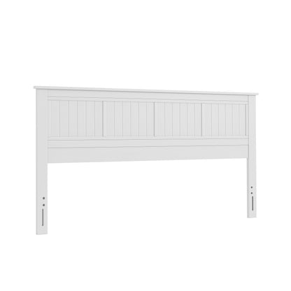 ComfIQ Serene Solid Wood Window-Pane Panel Headboard – Easy Assembly, Casual Coastal Style