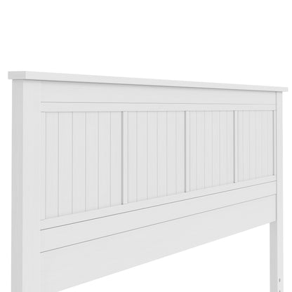 ComfIQ Serene Solid Wood Window-Pane Panel Headboard – Easy Assembly, Casual Coastal Style