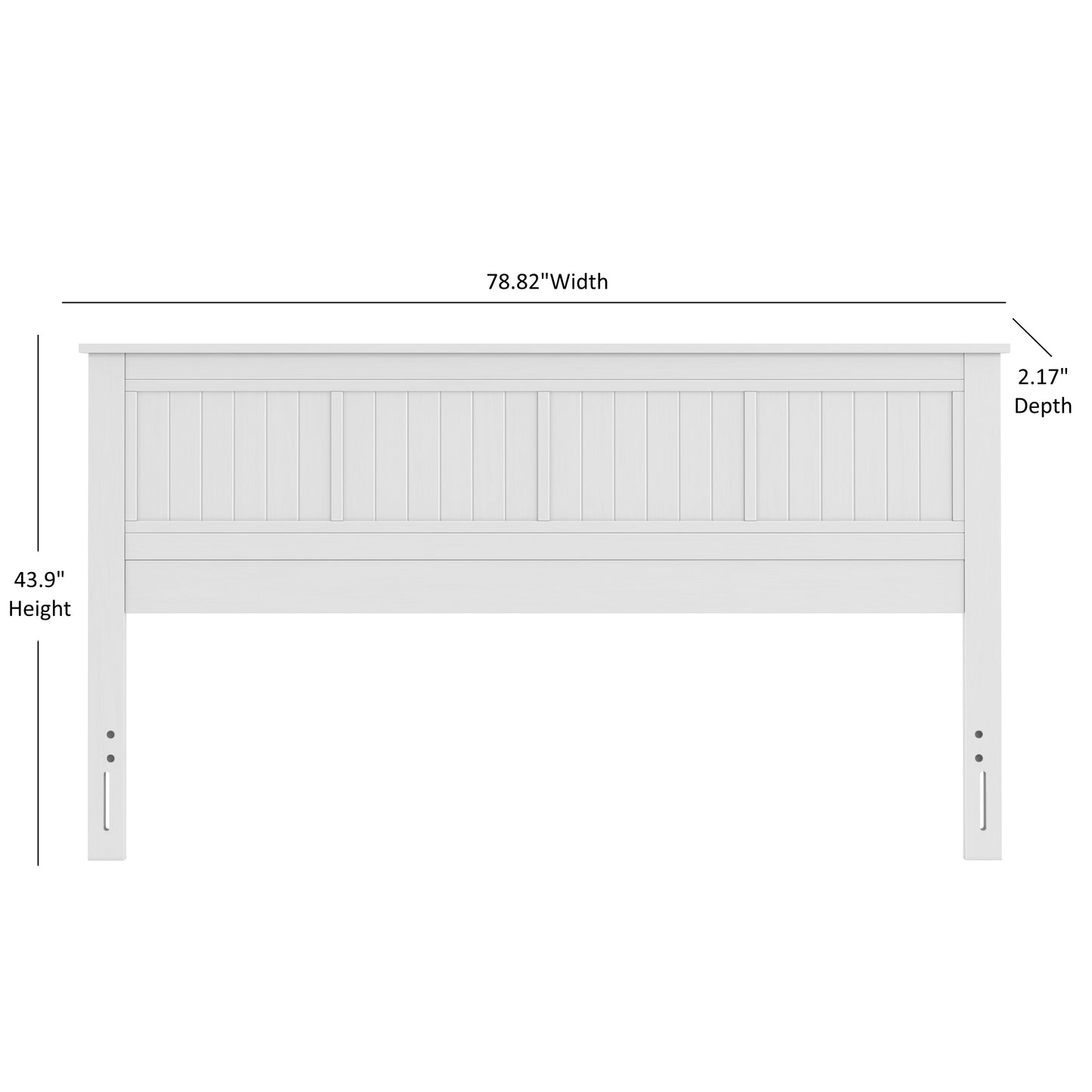 ComfIQ Serene Solid Wood Window-Pane Panel Headboard – Easy Assembly, Casual Coastal Style