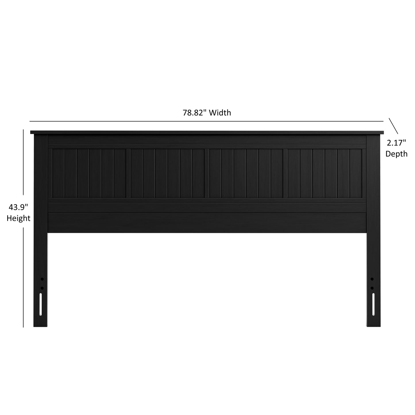 ComfIQ Serene Solid Wood Window-Pane Panel Headboard – Easy Assembly, Casual Coastal Style