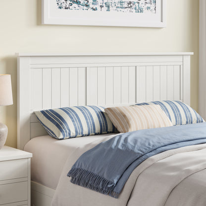 ComfIQ Serene Solid Wood Window-Pane Panel Headboard – Easy Assembly, Casual Coastal Style