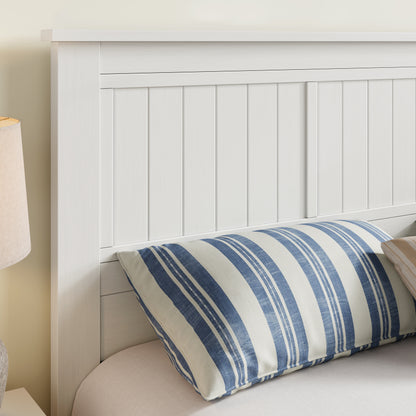 ComfIQ Serene Solid Wood Window-Pane Panel Headboard – Easy Assembly, Casual Coastal Style