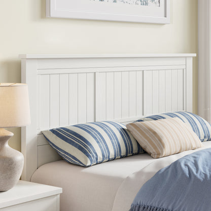 ComfIQ Serene Solid Wood Window-Pane Panel Headboard – Easy Assembly, Casual Coastal Style