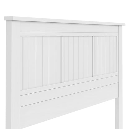 ComfIQ Serene Solid Wood Window-Pane Panel Headboard – Easy Assembly, Casual Coastal Style