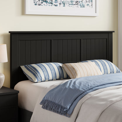 ComfIQ Serene Solid Wood Window-Pane Panel Headboard – Easy Assembly, Casual Coastal Style