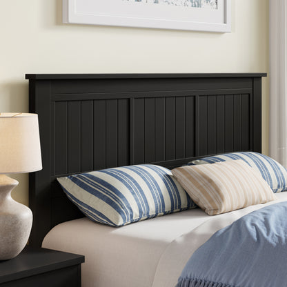 ComfIQ Serene Solid Wood Window-Pane Panel Headboard – Easy Assembly, Casual Coastal Style