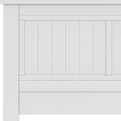 ComfIQ Serene Solid Wood Window-Pane Panel Headboard – Easy Assembly, Casual Coastal Style