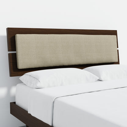 ComfIQ HavenWood Modern Solid Wood Platform Bed with Optional Adjustable Headboard with Cushion