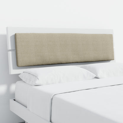 ComfIQ HavenWood Modern Solid Wood Platform Bed with Optional Adjustable Headboard with Cushion