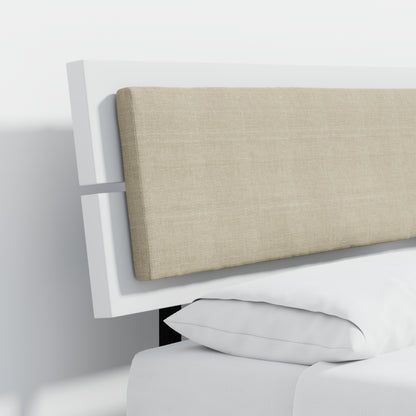 ComfIQ HavenWood Modern Solid Wood Platform Bed with Optional Adjustable Headboard with Cushion