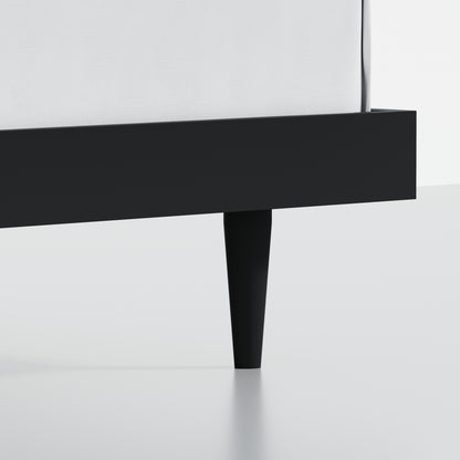 ComfIQ HavenWood Modern Solid Wood Platform Bed with Optional Adjustable Headboard with Cushion