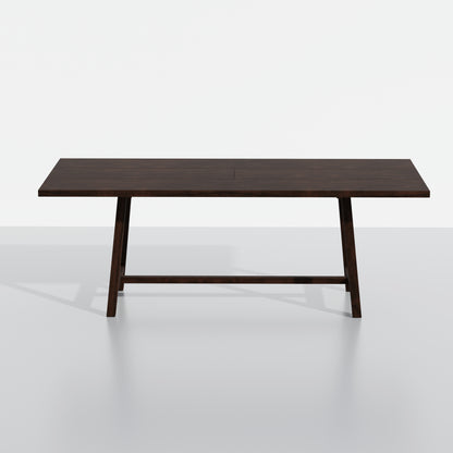 ComfIQ Harthwell 84-Inch Modern Farmhouse Dining Table - Solid Rubberwood with Solid Ash Veneer, Seats 8, Easy Assembly, Rustic Wood Kitchen & Dining Room Table