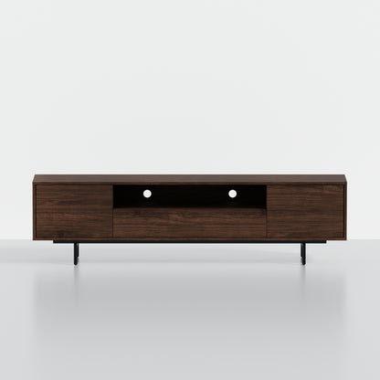 ComfIQ Norrhaus 75-Inch Modern TV Stand with Center Channel Speaker Shelf and Flip Down Door