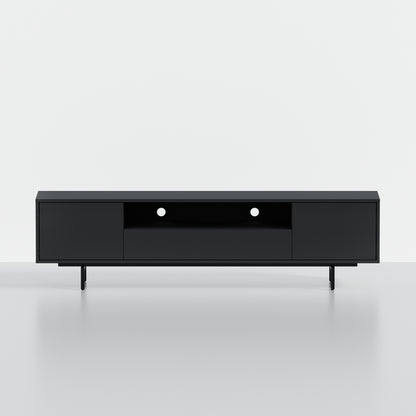 ComfIQ Norrhaus 75-Inch Modern TV Stand with Center Channel Speaker Shelf and Flip Down Door