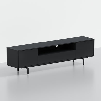 ComfIQ Norrhaus 75-Inch Modern TV Stand with Center Channel Speaker Shelf and Flip Down Door