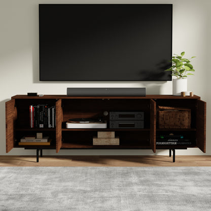ComfIQ Norrhaus 75-Inch Modern TV Stand with 4-Doors