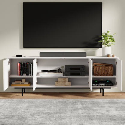 ComfIQ Norrhaus 75-Inch Modern TV Stand with 4-Doors