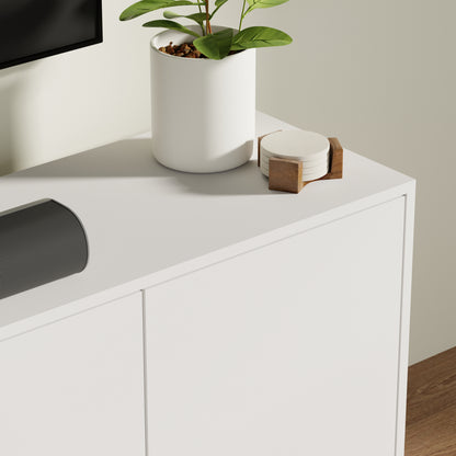 ComfIQ Norrhaus 75-Inch Modern TV Stand with 4-Doors