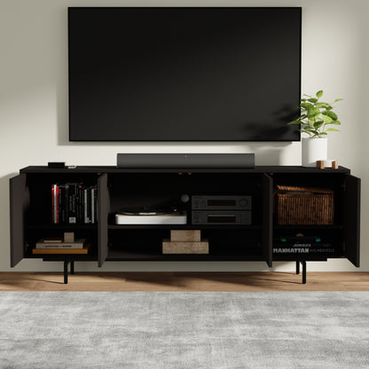 ComfIQ Norrhaus 75-Inch Modern TV Stand with 4-Doors